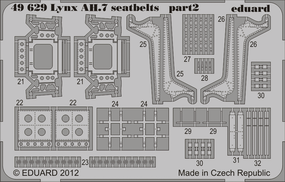 Eduard 49629 Lynx AH.7 seatbelts 1/48 (Airfix) – zdjęcie 2