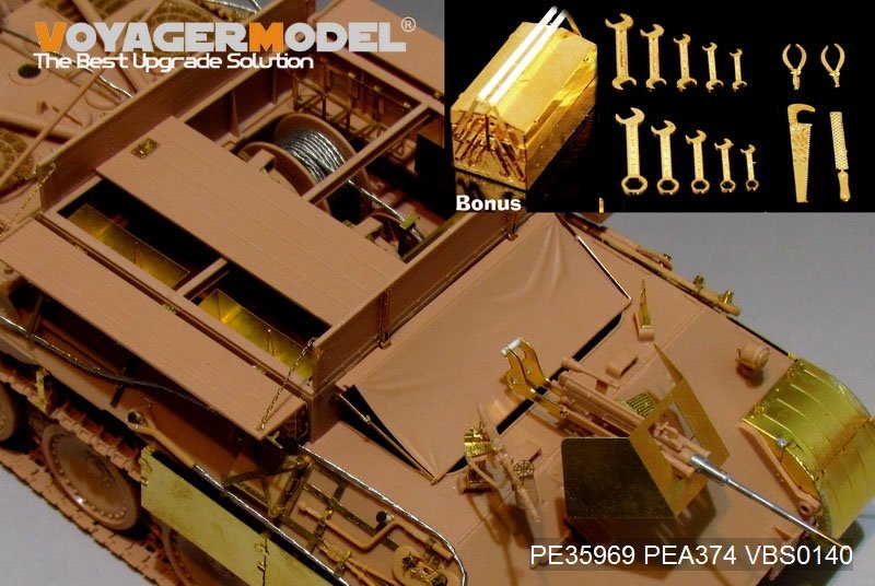 Voyager Model PE35969 WWII German Bergepanther Ausf.A (Early type,Panther A tool holders) Basic For MENG SS-015 1/35 – imagen 16