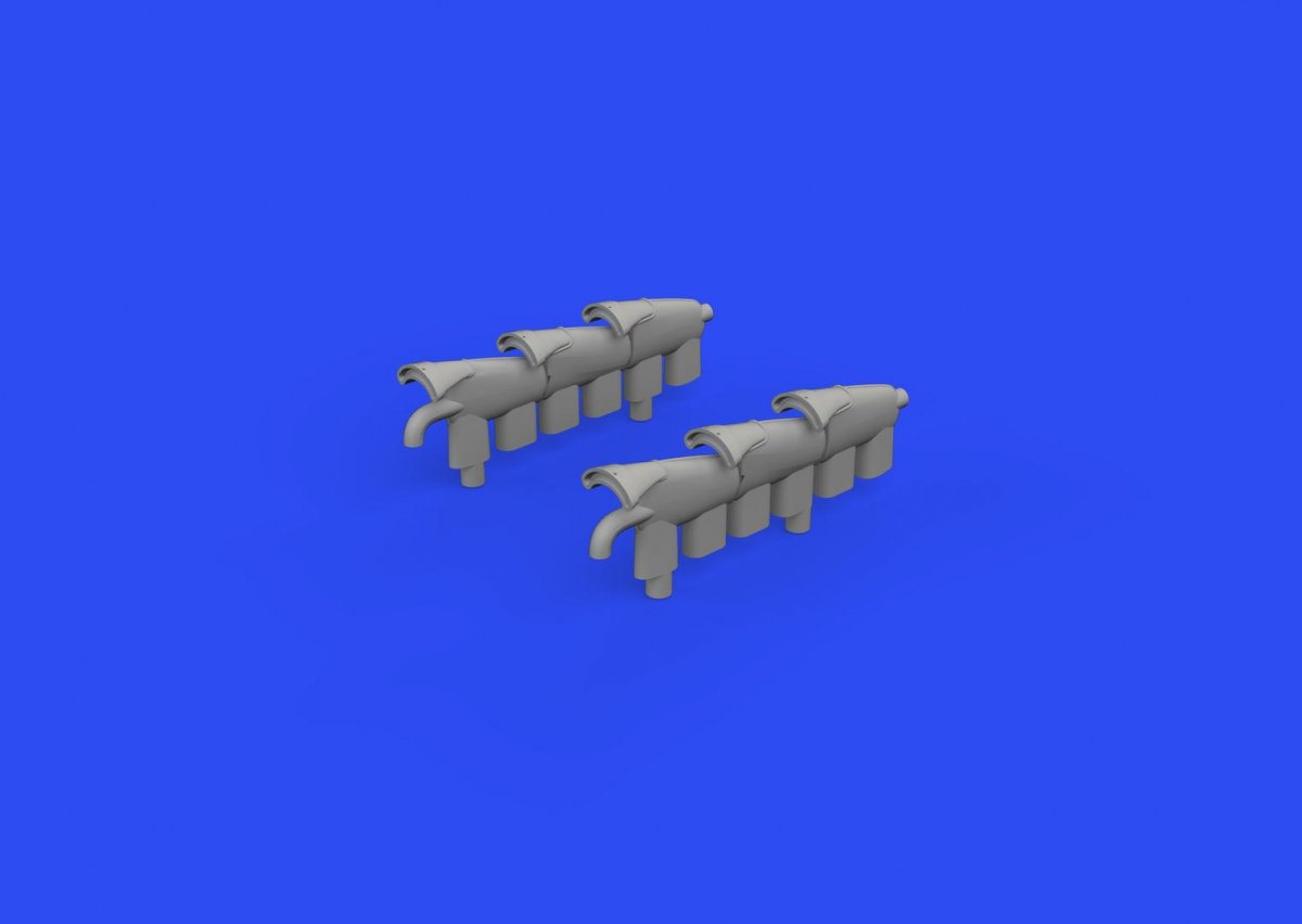 Eduard 672250 Pots d&amp;#39;échappement pour Spitfire Mk. Vc (Airfix 1/72) – image 2