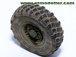 E.T. Model ER35-045 Modern US M1083 FMTV Standard Cargo Truck Weighted Road Wheels For TRUMPETER 1/35 – imagen 3