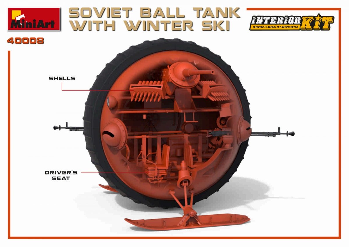 MiniArt 40008 SOVIET BALL TANK w/ WINTER SKI. INTERIOR KIT 1/35 – immagine 13