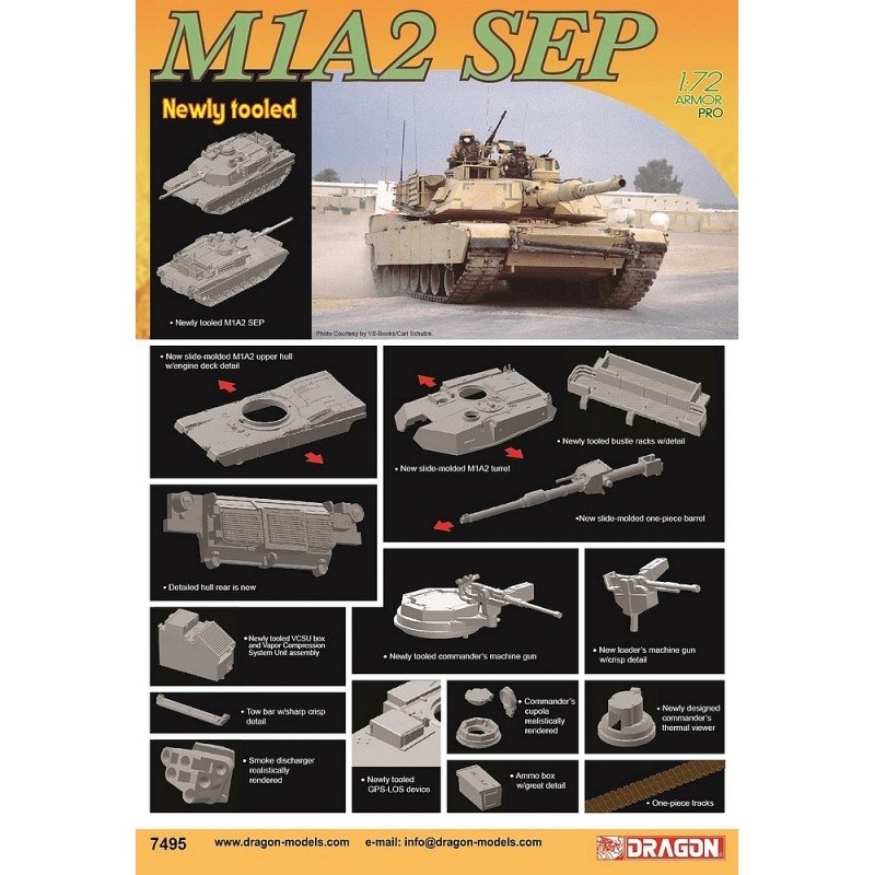 Dragon 7495 M1A2 SEP 1/72 – imagen 2