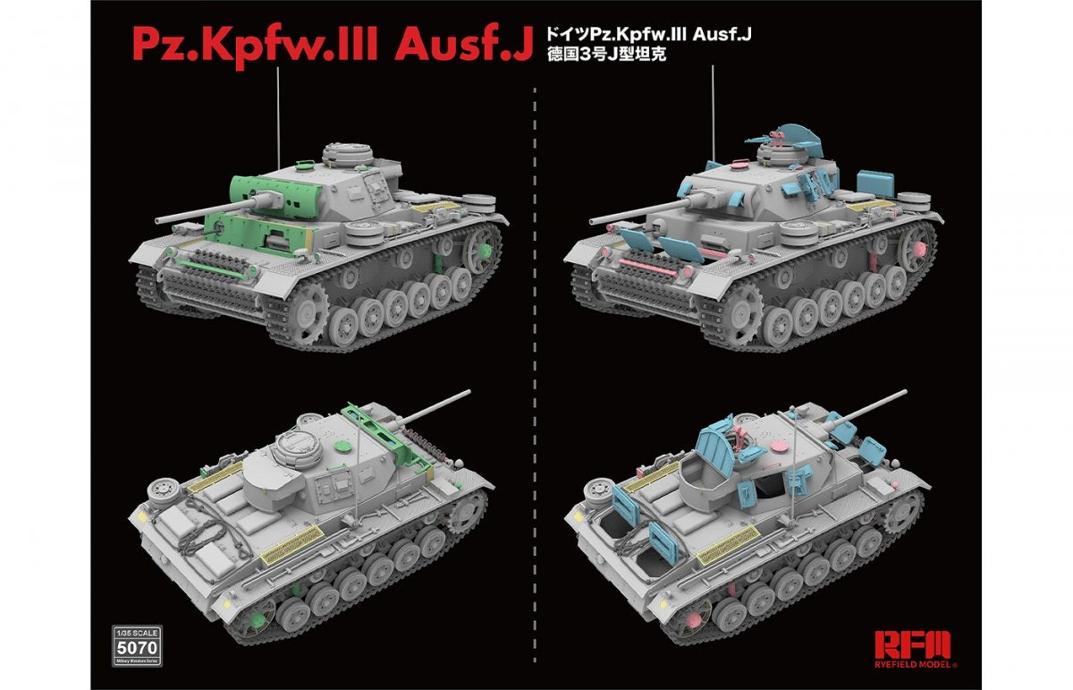 Rye Field Model 5070 Pz.Kpfw.III Ausf.J 1/35 – imagen 4