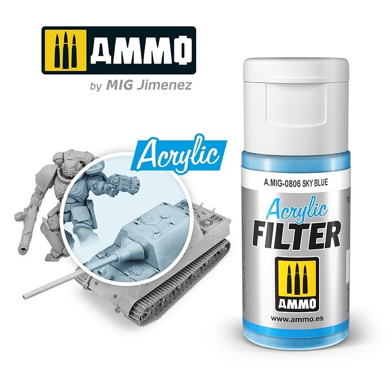 Filtre acrylique Ammo of Mig 0806 Bleu ciel 15 ml