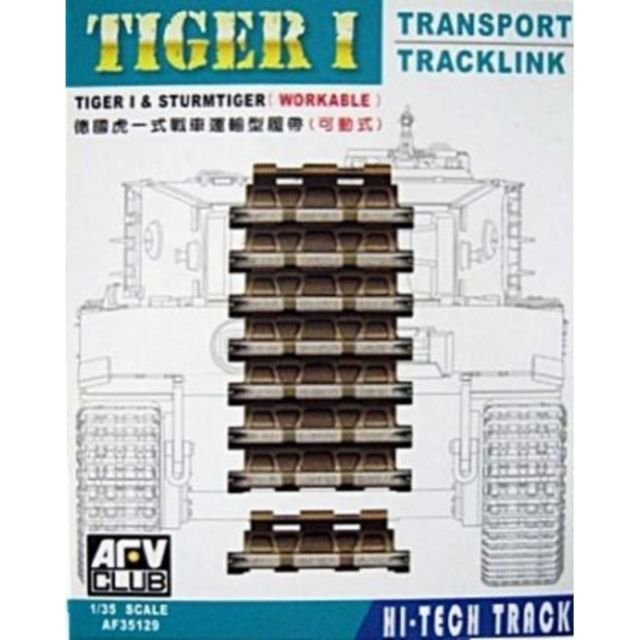 AFV Club 35129 TIGER I &amp; STURMTIGER WORKABLE TRANSPORT TRACKLINK 1/35