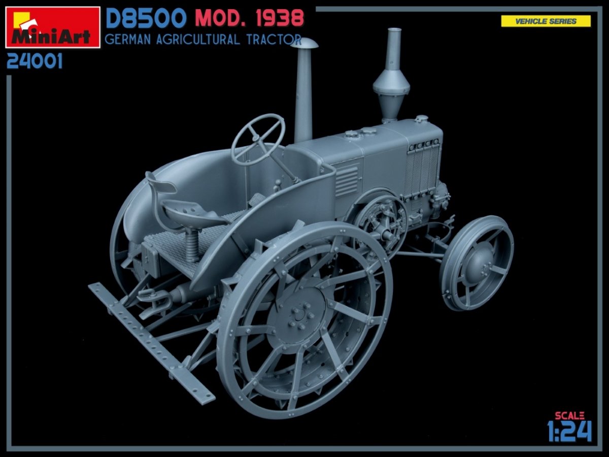 MiniArt 24001 Tracteur agricole allemand D8500 modèle 1938, échelle 1/24 – image 10