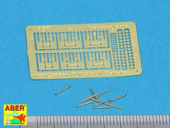 Aber 350L-56 Ships gun barrels in 1/350 scale Set of 10 pcs 3,7cm barrels for German Flak 42 with shields 1/350 – Bild 2