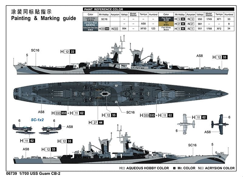 Trumpeter 06739 USS Guam CB-2 1/700 – zdjęcie 4