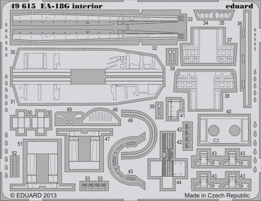 Eduard 49615 EA-18G interior S. A. 1/48 ITALERI – immagine 2