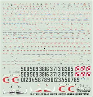 ModelMaker Decals D48173 Su-22 Boar Mouth + bonus shark mouth tanks 1/48 – immagine 2