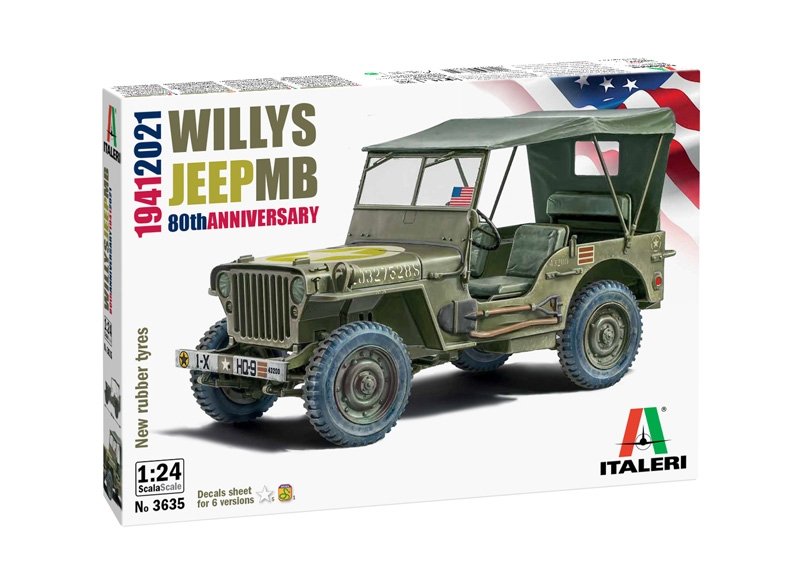 Italeri 3635 Willys Jeep MB 80th Anniversary 1941-2021 1/24 – immagine 2