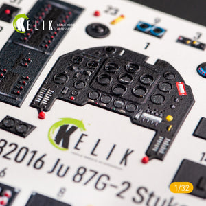 KELIK K32016 JUNKERS JU 87 D/G STUKA - INTERIOR 3D DECAL FOR TRUMPETER KIT 1/32 – imagen 5