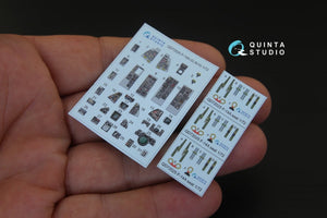 Quinta Studio QD72025 F-14A 3D-Printed &amp;amp; coloured Interior on decal paper (for GWH kit) 1/72 – imagen 2