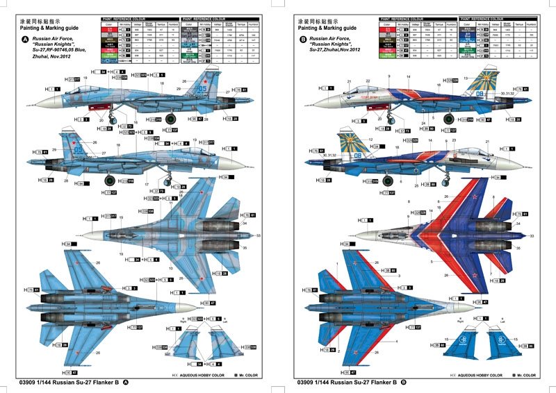 Trumpeter 03909 Russian Su-27 Flanker B 1/144 – imagen 4