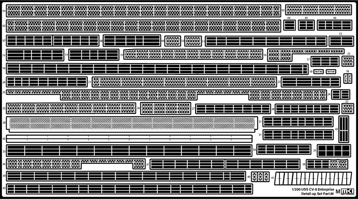 MK1 Design MD-20022 USS CV-6 Enterprise DX with Full Wooden Deck for Trumpeter 1/200 – Bild 71