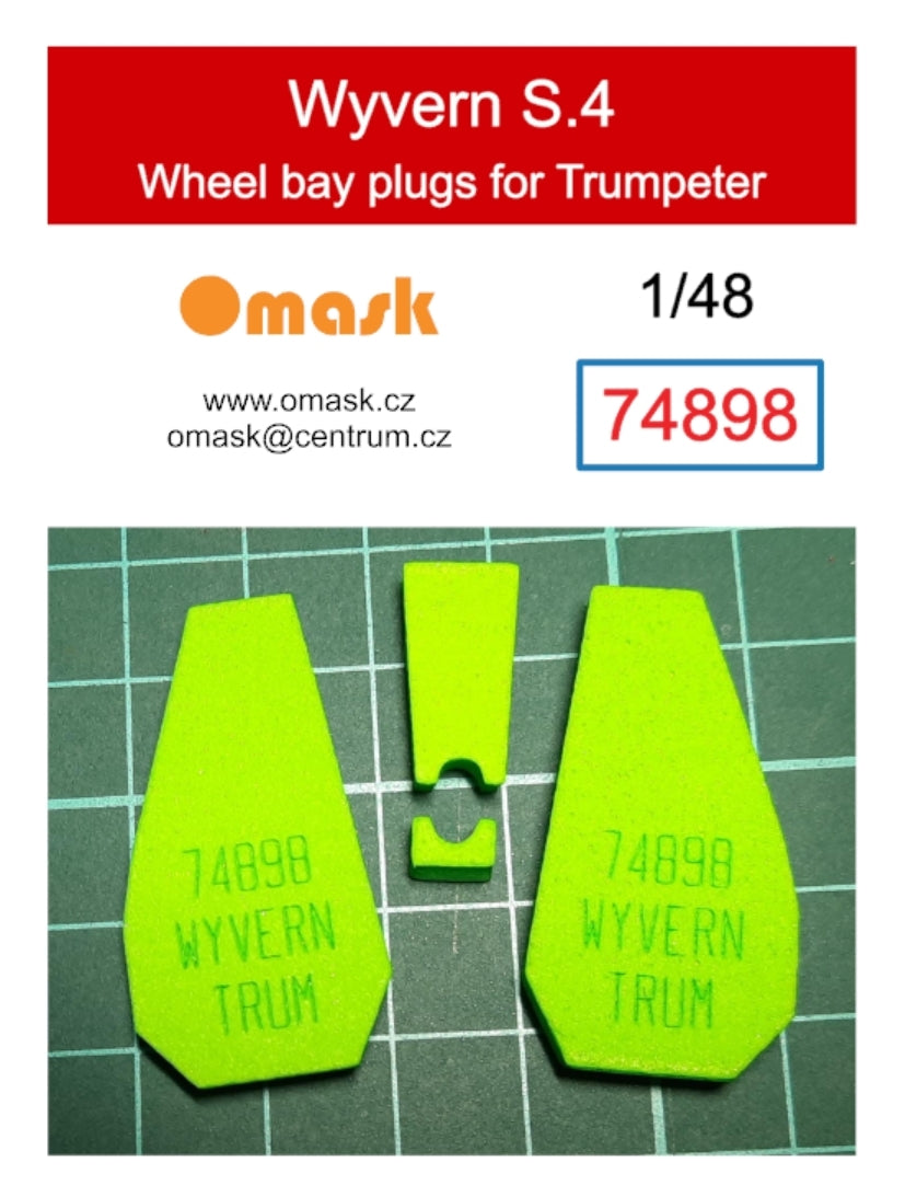 Omask 74898 Wyvern S.4 wheel bay plugs (for Trumpeter) 1/48