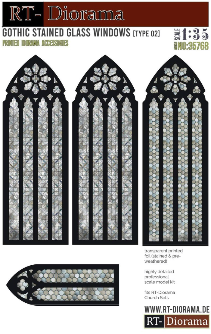 RT-Diorama 35768 Gothic Stained Glass Windows [Type 02] 1/35 – Bild 2