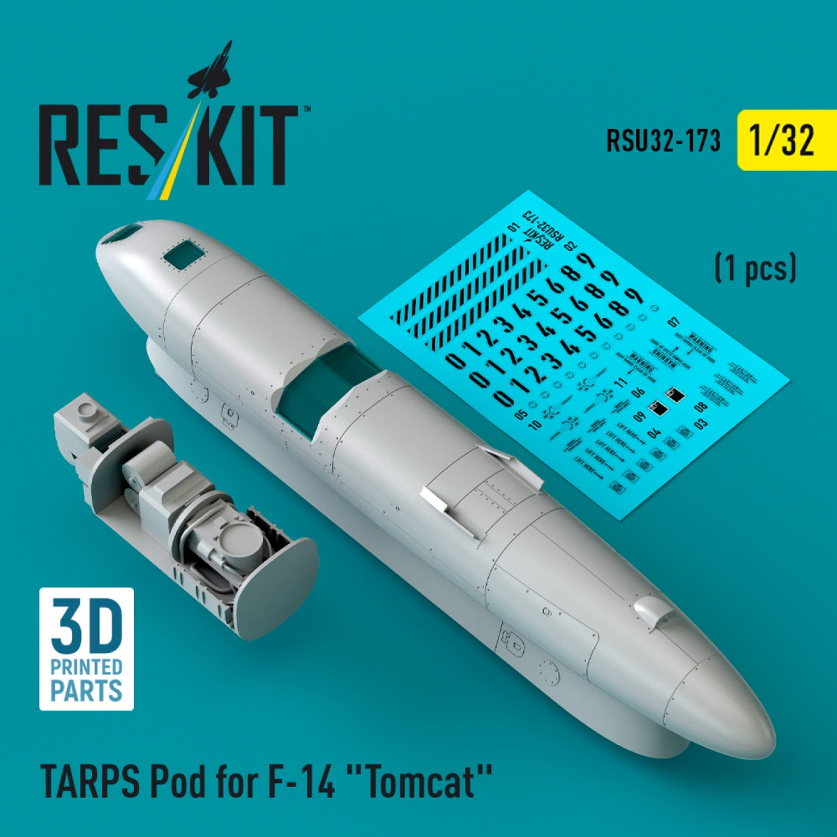 RESKIT RSU32-0173 TARPS pod for F-14 &amp;quot;Tomcat&amp;quot; (1 pcs) (3D printed) 1/32 – Bild 3