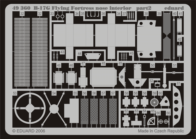 Eduard 49360 B-17G nose interior 1/48 Revell – immagine 2