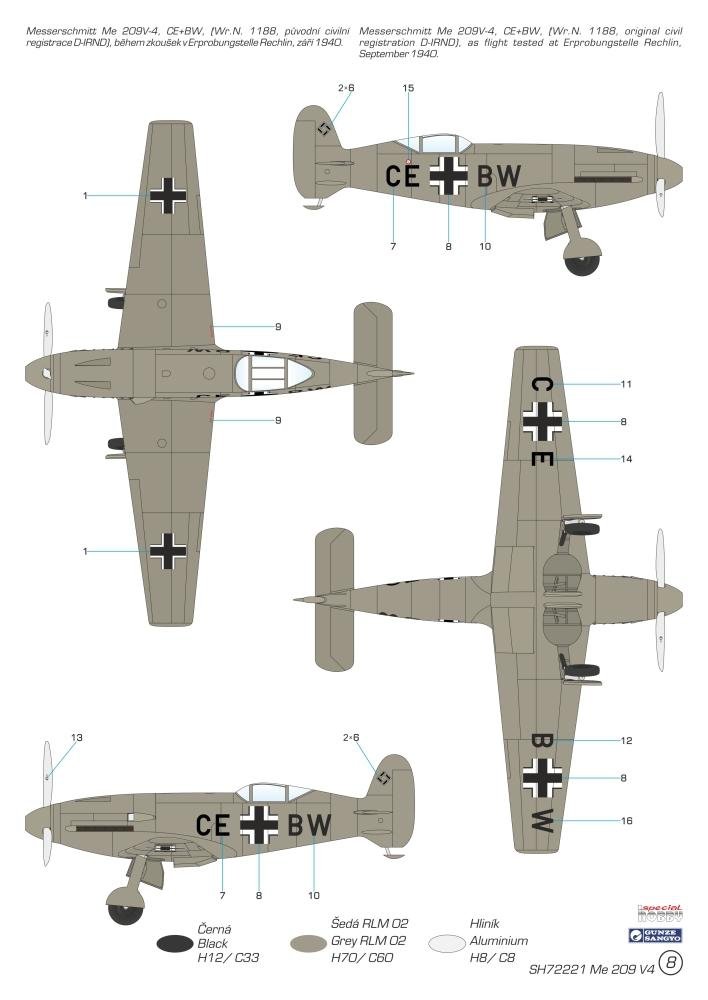 Special Hobby 72221 Messerschmitt Me 209V-4 1/72 – imagen 2