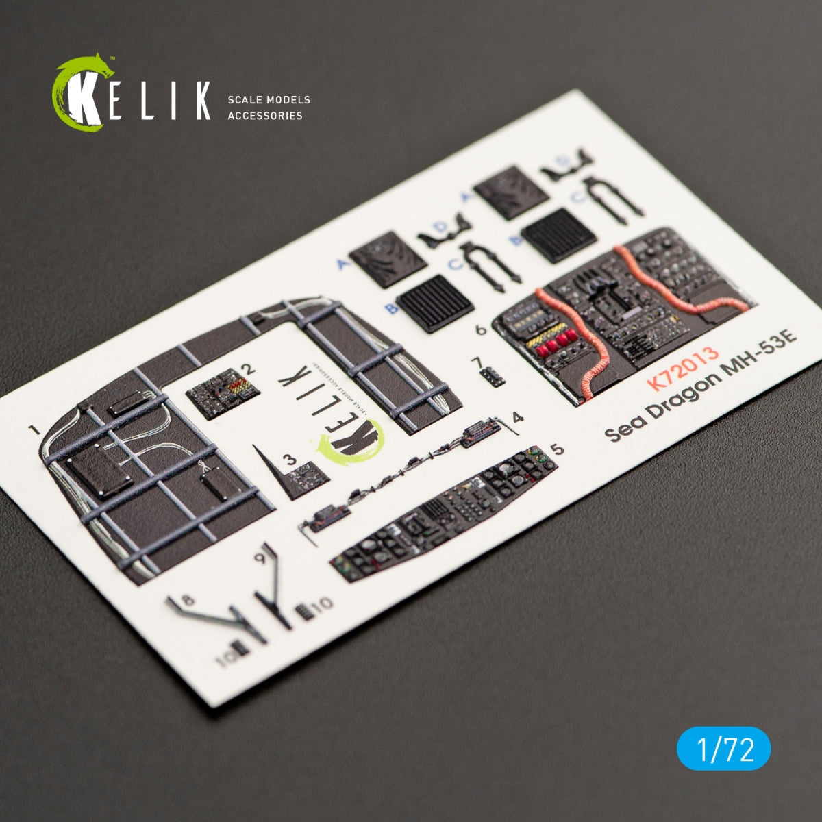KELIK K72013 MH-53E &amp;quot;SEA DRAGON&amp;quot; INTERIOR 3D DECALS FOR ITALERI KIT 1/72