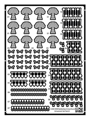 MK1 Design MS-20019 DKM Cuirassé SCHARNHORST PIÈCES D&amp;#39;ARMEMENT pour Trumpeter 1/200 – image 4