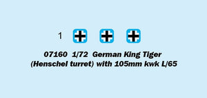 Trumpeter 07160 German King Tiger (Henschel turret) with 105mm kwk L/65 1/72 – zdjęcie 3