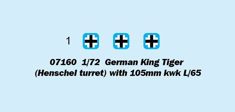 Trumpeter 07160 German King Tiger (Henschel turret) with 105mm kwk L/65 1/72 – zdjęcie 3