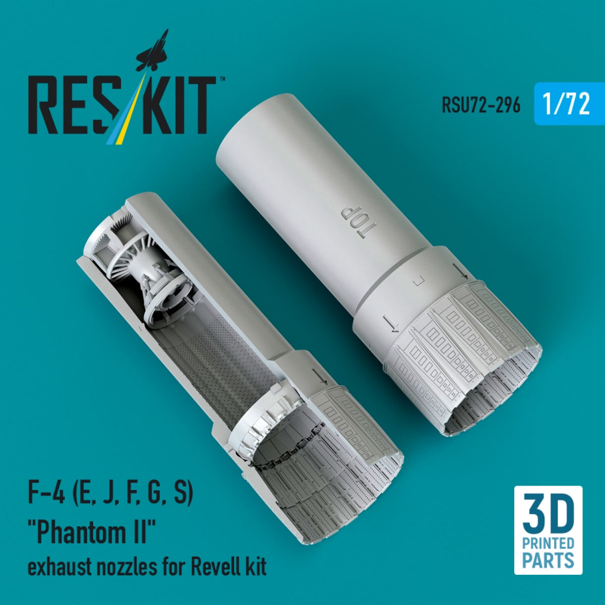 RESKIT RSU72-0296 F-4 (E, J, F, G, S) « Phantom II » tuyères d&amp;#39;échappement pour maquette Revell (impression 3D) 1/72