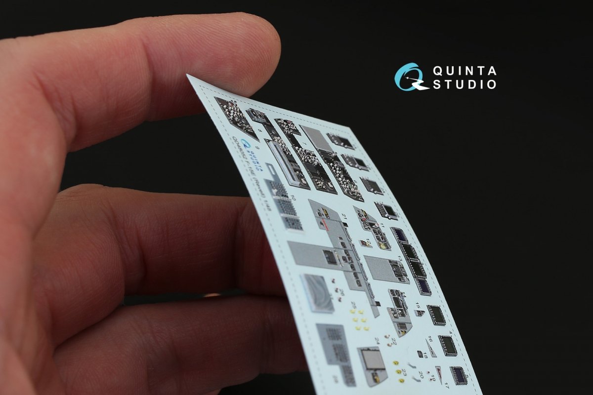 Quinta Studio QD48052 F-15E 3D-Printed &amp;amp; coloured Interior on decal paper (for Revell kit) 1/48 – immagine 5