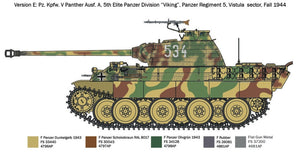 Italeri 7018 Sd.Kfz. 171 Pz.Kpfw. V Panther Ausf. A 1/72 – imagen 8