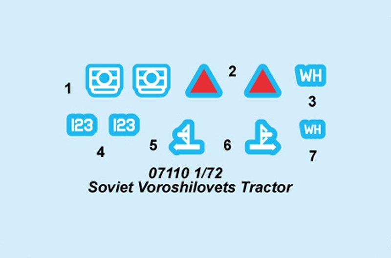 Trumpeter 07110 Soviet Voroshilovets Tractor 1/72 – immagine 3