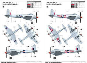 Trumpeter 02893 De Havilland Hornet F.1 1/48 – imagen 3