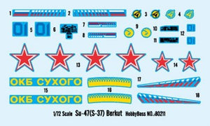 Hobby Boss 80211 Sukhoi SU-47 Berkut 1/72 – immagine 4
