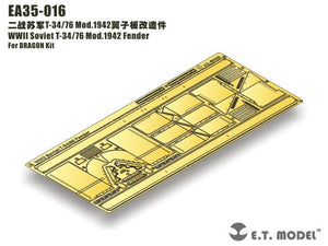 E.T. Model EA35-016 WWII Soviet T-34/76 Mod.1942 Fender For DRAGON Kit 1/35 – imagen 3