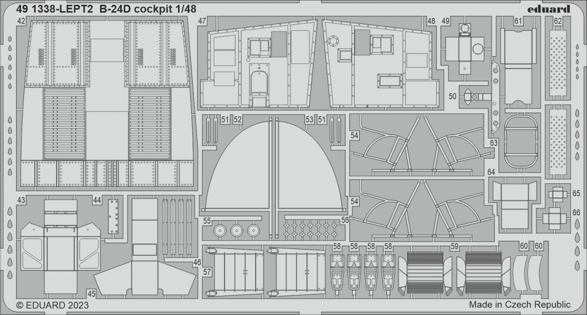 Eduard 491338 B-24D cockpit REVELL 1/48 – immagine 2