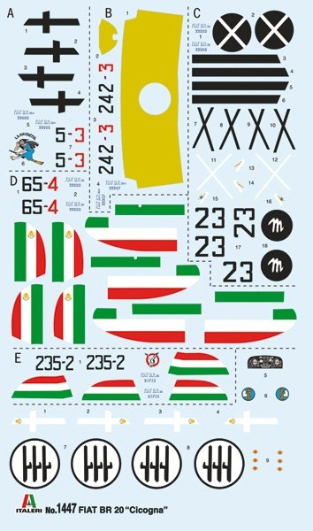Italeri 1447 Fiat BR.20 Cicogna 1/72 – imagen 4