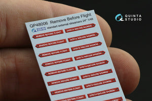 Quinta Studio QP48006 &amp;quot;Remove Before Flight&amp;quot; standard external streamer 24&amp;quot;, 20 Pcs 1/48 – image 11