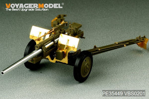Maquette Voyager PE35449 Seconde Guerre mondiale, canon antichar américain M5 de 3 pouces avec obusier M1 ou de 105 mm, affût M2A1, kit 2 en 1 pour AFV CLUB 35S64 et 35160, échelle 1/35 – image 2
