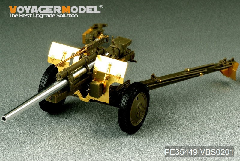 Maquette Voyager PE35449 Seconde Guerre mondiale, canon antichar américain M5 de 3 pouces avec obusier M1 ou de 105 mm, affût M2A1, kit 2 en 1 pour AFV CLUB 35S64 et 35160, échelle 1/35 – image 2