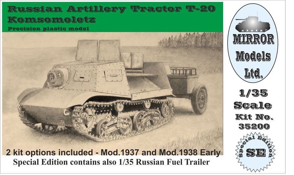 Mirror Models 35200 Tracteur d'artillerie russe T20 Early (1/35)