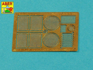 Aber 72A16 Siatki do niemieckiego czołgu Panther, Ausf.A/D / PzKpfw. V, Ausf.A/D, Panther - Grilles 1/72