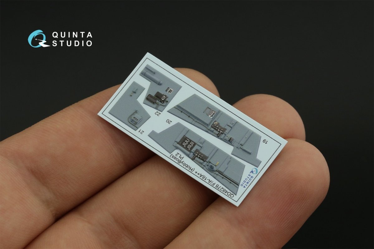 Quinta Studio QD48278 F/A-18А++ 3D-Printed &amp;amp; coloured Interior on decal paper (HobbyBoss) 1/48 – Bild 7