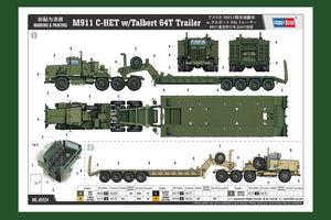 Hobby Boss 85524 M911 C-HET w/ Talbert 64T Trailer 1/35 – imagen 5