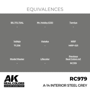 AK Interactive RC979 A-14 Intérieur Gris Acier 17 ml – image 3