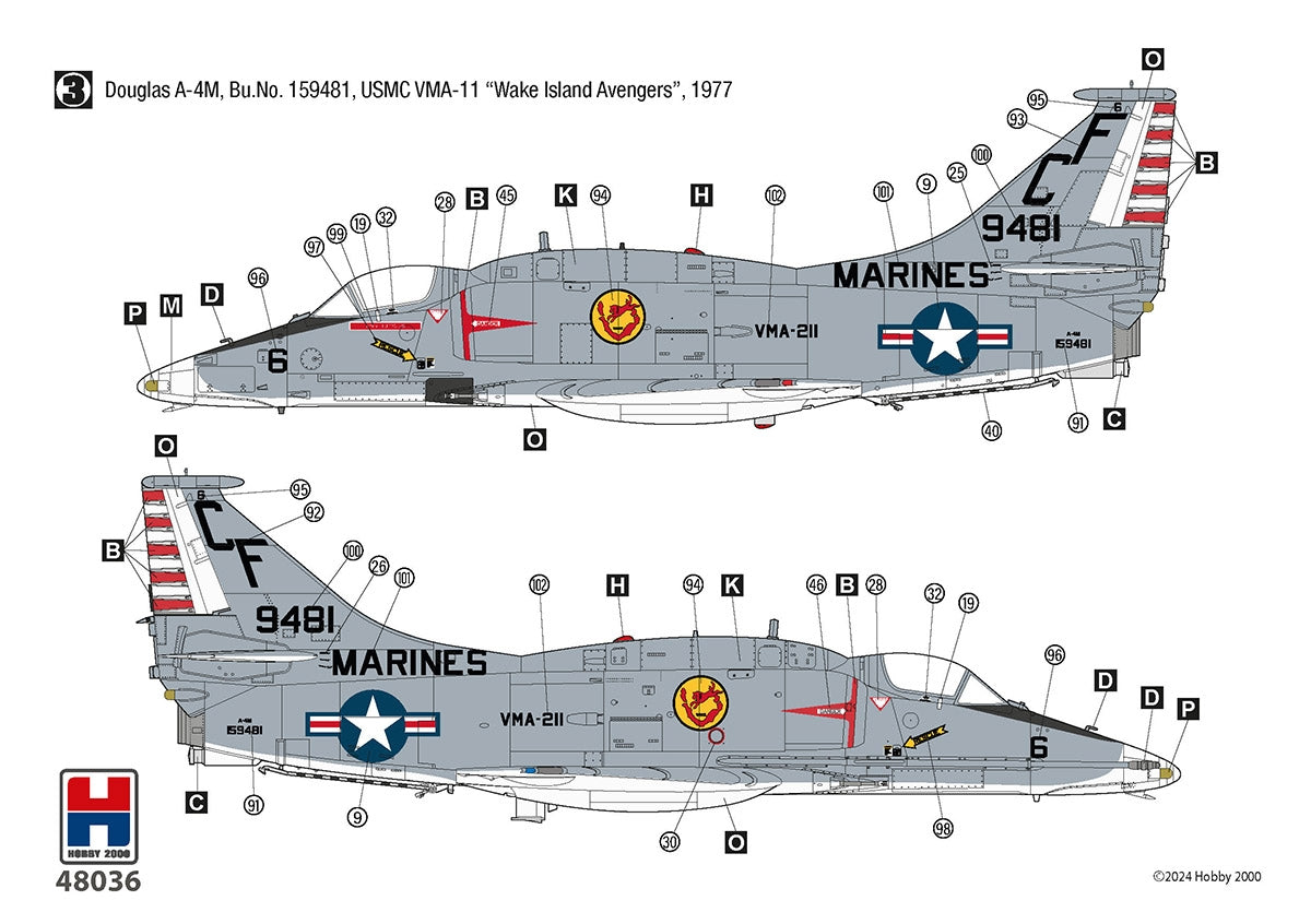 Hobby 2000 48036 Douglas A-4M Skyhawk ( HASEGAWA + CARTOGRAF + MASKI ) 1/48 – imagen 2