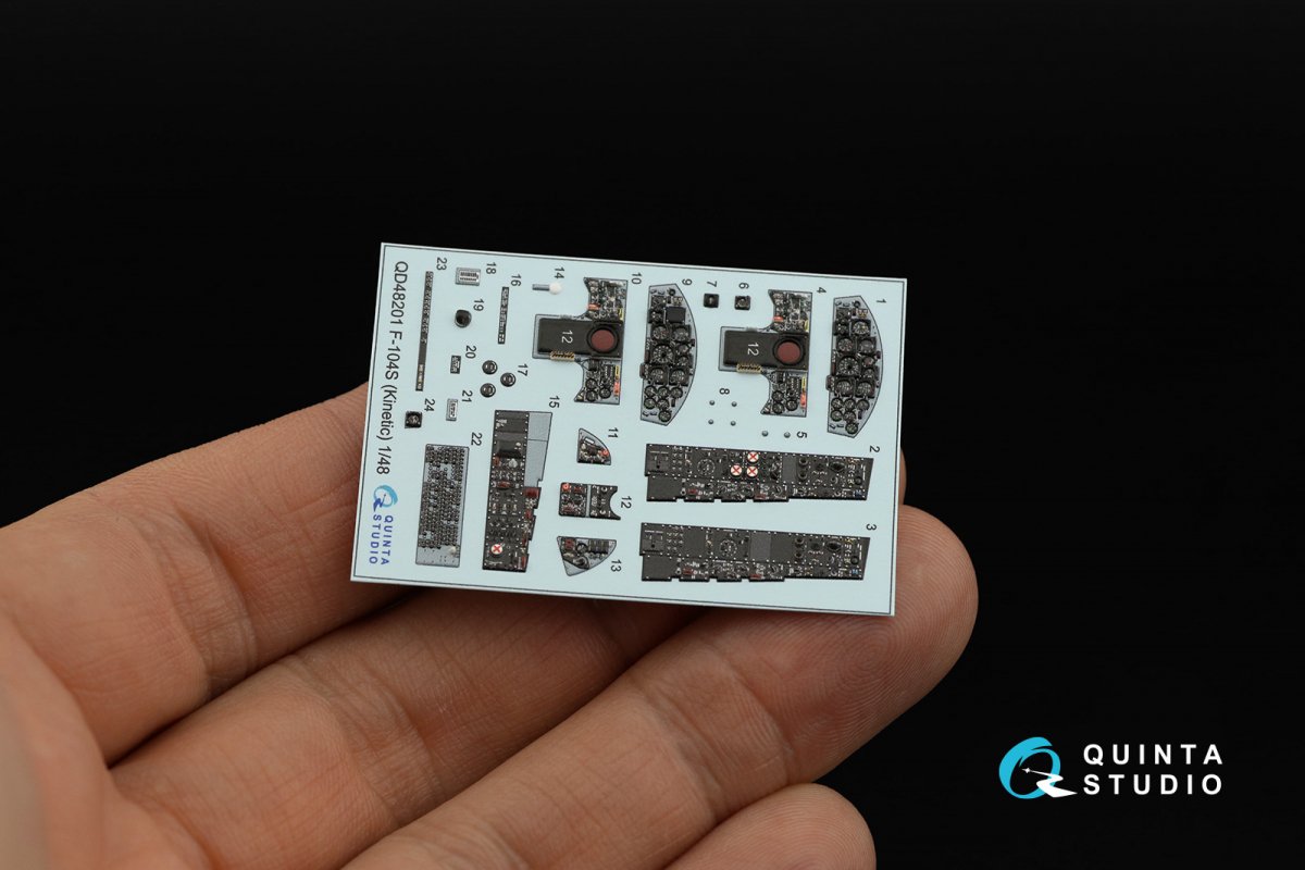 Quinta Studio QD48201 F-104S 3D-Printed &amp;amp; coloured Interior on decal paper (Kinetic) 1/48 – imagen 6