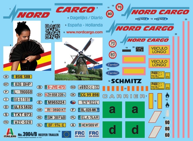 Italeri 3904 REMORQUE FRIGORIFIQUE (1/24) – image 3