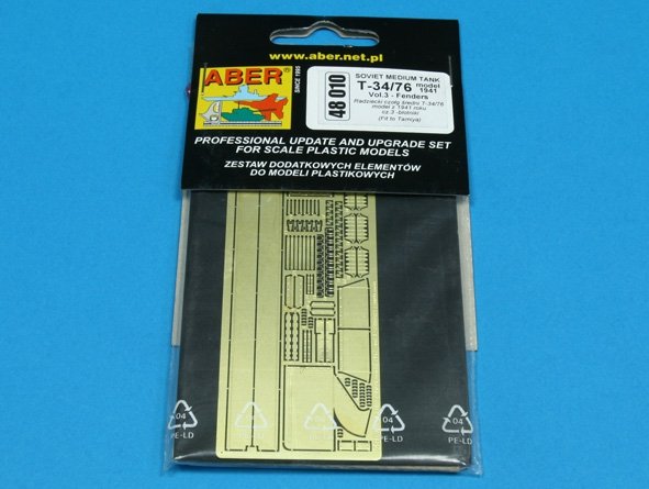 Aber 48010 Russian medium tank T-34/76 1941 model - vol. 3 - additional set - fenders 1/48 – imagen 3