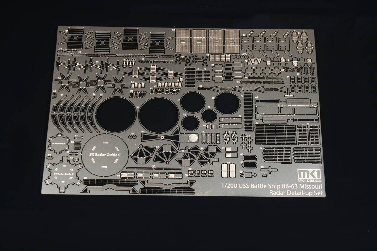 MK1 Design MS-20006 USS MISSOURI RADAR DETAIL-UP SET 1/200 – imagen 4